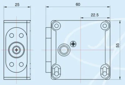 Schrankschloss - elektromagnetische Entriegelung 12VDC — Bild 3