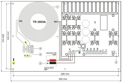 Buffernetzteil 13,8VDC 5A im Gehäuse 340x400x130mm — Bild 5