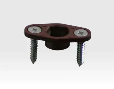 Einbauflansch für 8mm Einbohr Magnetkontakte Braun / VE 10 Stück