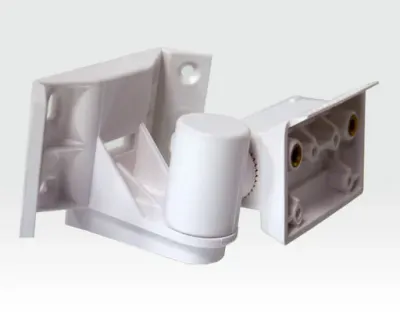 Halter 2 Axen für DG85 und PMD85 Serie weiß / Decken-, Wand- und Eckmontage