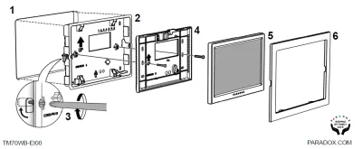 Wandeinbau Konsole für AZZEPA*TM70W — Bild 2