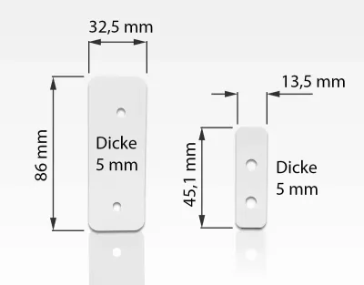 200 Distanzscheiben 100 Sets mit 100x kleinen + 100x großen / für MC-302-E PG2 Magnetkontakt — Bild 4