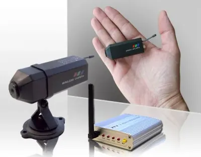 Spy Funkkamera Audio mit integriertem Akku Verkauf nur AT/DE / 2,4 GHZ PAL 380TVL Obj 4mm  inkl. Empf — Bild 2