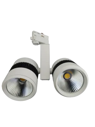 2x20W LED Leuchte weiss dimmbar 3 Phasen Schienen 27Grad / Neutral Weiss 4000-4500K D115mm 230VAC — Bild 3