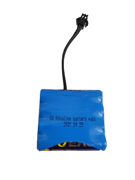 Ersatzbatterie 6V Alkaline 4xAAA SlowFy Buchse mit 6cm Kabel
