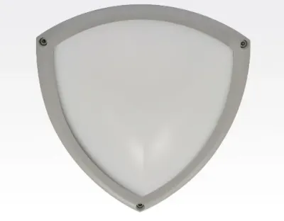 10W LED Wand/Deckenleuchte grau dreieckig Tageslicht Weiß / 6000-6500K 450lm 230VAC IP65 120Grad