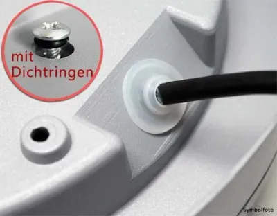 3W LED Wand/Deckenleuchte anthrazit rund Tageslicht Weiß / 6000-6500K 135lm 230VAC IP54 120Grad — Bild 6