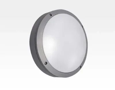 10W LED Wand/Deckenleuchte grau rund Tageslicht Weiß / 6000-6500K 450lm 230VAC IP54 120Grad — Bild 2