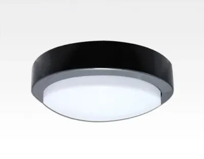 3W LED Wand/Deckenleuchte anthrazit rund Tageslicht Weiß / 6000-6500K 135lm 230VAC IP65 120Grad