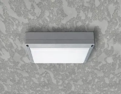 5W LED Wand/Deckenleuchte grau rechteckig Tageslicht Weiß  / 6000-6500K 225lm 230VAC IP54 120Grad — Bild 2