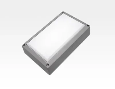 5W LED Wand/Deckenleuchte grau rechteckig Tageslicht Weiß  / 6000-6500K 225lm 230VAC IP54 120Grad — Bild 3