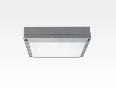 5W LED Wand/Deckenleuchte grau rechteckig Tageslicht Weiß  / 6000-6500K 225lm 230VAC IP54 120Grad