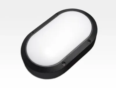 5W LED Wand/Deckenleuchte anthrazit oval Tageslicht Weiß / 6000-6500K 225lm 230VAC IP54 120Grad — Bild 3