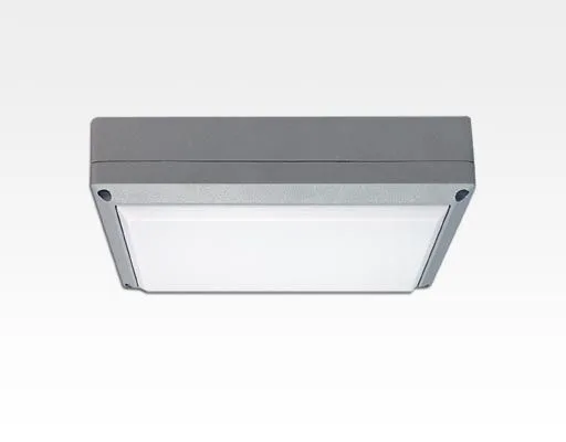 9W LED Wand/Deckenleuchte grau rechteckig Tageslicht Weiß / 6000-6500K 405lm 230VAC IP54 120Grad