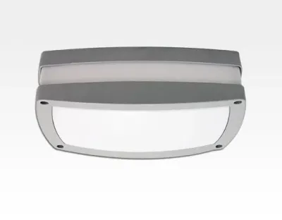 10W LED Wand/Deckenleuchte grau rechteckig Tageslicht Weiß / 6000-6500K 450lm 230VAC IP54 120Grad