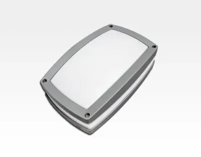 10W LED Wand/Deckenleuchte grau rechteckig Tageslicht Weiß / 6000-6500K 450lm 230VAC IP54 120Grad — Bild 3
