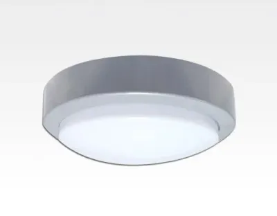 10W LED Wand/Deckenleuchte grau rund Tageslicht Weiß / 6000-6500K 450lm 230VAC IP65 120Grad
