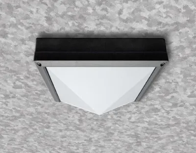 13W LED Wand/Deckenleuchte anthrazit quadr. pyr. Tlicht Weiß / 6000-6500K 560lm 230VAC IP54 120Grad — Bild 2