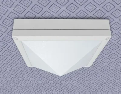 13W LED Wand/Deckenleuchte weiß quadr. pyramide Tageslicht Weiß / 6000-6500K 560lm 230VAC IP54 120Grad — Bild 2