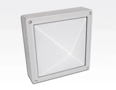 13W LED Wand/Deckenleuchte weiß quadr. pyramide Tageslicht Weiß / 6000-6500K 560lm 230VAC IP54 120Grad — Bild 3