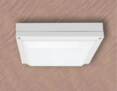 13W LED Wand/Deckenleuchte weiß quadratisch Tageslicht Weiß / 6000-6500K 560lm 230VAC IP54 120Grad — Bild 2