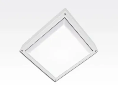 13W LED Wand/Deckenleuchte weiß quadratisch Tageslicht Weiß / 6000-6500K 560lm 230VAC IP54 120Grad — Bild 3