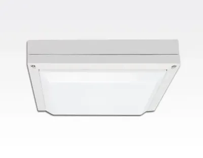 13W LED Wand/Deckenleuchte weiß quadratisch Tageslicht Weiß / 6000-6500K 560lm 230VAC IP54 120Grad — Bild 1