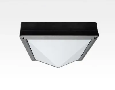 20W LED Wand/Deckenleuchte anthrazi quadr. pyr. Tageslicht Weiß / 6000-6500K 900lm 230VAC IP54 120Grad