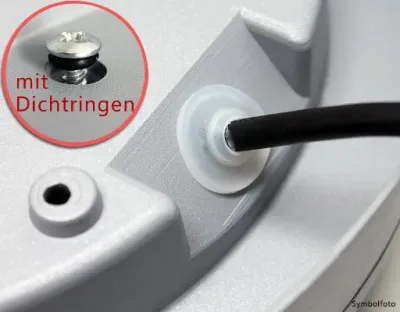 20W LED Wand/Deckenleuchte weiß quadratisch Tageslicht Weiß / 6000-6500K 900lm 230VAC IP54 120Grad — Bild 6