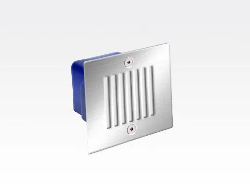 1,5W LED Boden-/Wand Einbauleuchte quadratisch Neutral Weiß / IP54 230VAC 70x70x54 -Ausstellungsstück mit kleinen Schönheitsfehler