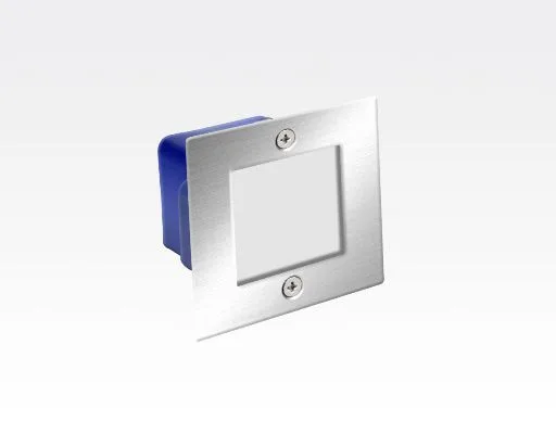 1,5W LED Boden-/Wand Einbauleuchte quadratisch Neutral Weiß / IP54 230VAC 70x70x54