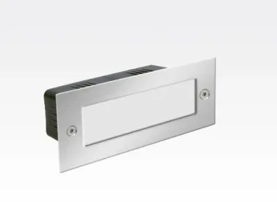 1,5W LED Boden-/Wand Einbauleuchte rechteckig Neutral Weiß / IP54 230VAC 110x45x54 — Bild 1