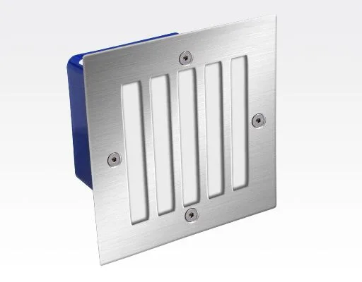 2W LED Boden-/Wand Einbauleuchte quadratisch Neutral Weiß / IP54 230VAC 105x105x78