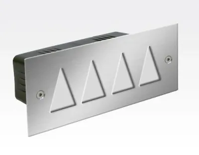 2W LED Boden-/Wand Einbauleuchte rechteckig Neutral Weiß / IP54 230VAC 170x68x82 — Bild 1