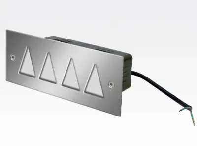 2W LED Boden-/Wand Einbauleuchte rechteckig Neutral Weiß / IP54 230VAC 170x68x82 — Bild 3