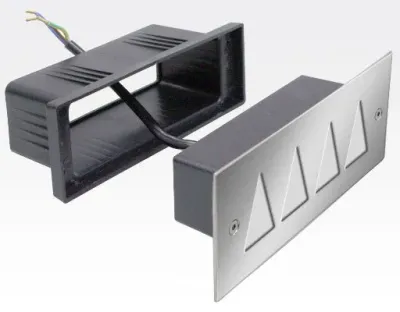 2W LED Boden-/Wand Einbauleuchte rechteckig Neutral Weiß / IP54 230VAC 170x68x82 — Bild 4