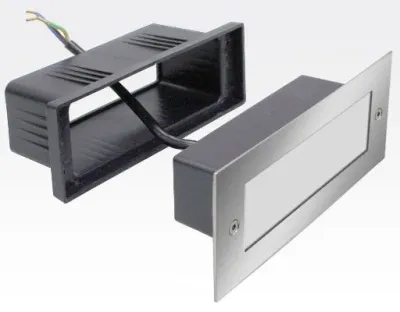 2W LED Boden-/Wand Einbauleuchte rechteckig neutral weiß / IP54 230VAC 170x68x82 — Bild 4