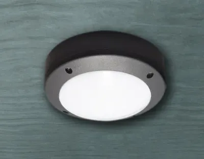 3W LED Wand/Deckenleuchte anthrazit rund Warm Weiß / 2700-3200K 450lm 230VAC IP54 120Grad — Bild 2
