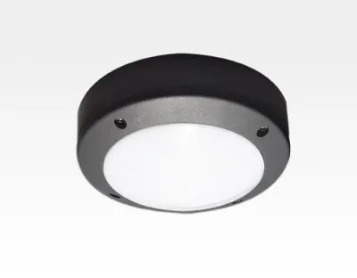3W LED Wand/Deckenleuchte anthrazit rund Warm Weiß / 2700-3200K 450lm 230VAC IP54 120Grad