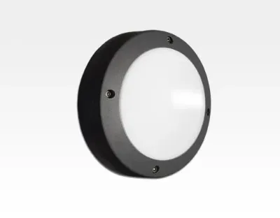 3W LED Wand/Deckenleuchte anthrazit rund Warm Weiß / 2700-3200K 450lm 230VAC IP54 120Grad  — Bild 3