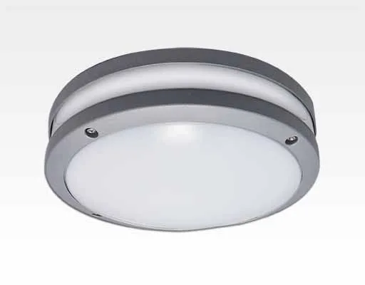 10W LED Wand/Deckenleuchte anthrazit rund Warm Weiß / 2700-3200K 450lm 230VAC IP54 120Grad