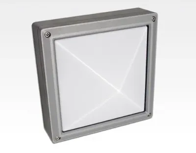 10W LED Wand/Deckenleuchte anthrazit quadr. pyramide Warm Weiß / 2700-3200K 450lm 230VAC IP54 120Grad — Bild 3