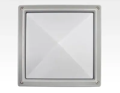 10W LED Wand/Deckenleuchte anthrazit quadr. pyramide Warm Weiß / 2700-3200K 450lm 230VAC IP54 120Grad — Bild 5