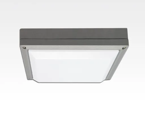 20W LED Wand/Deckenleuchte anthrazit quadr. Warm Weiß / 2700-3200K 900lm 230VAC IP54 120Grad