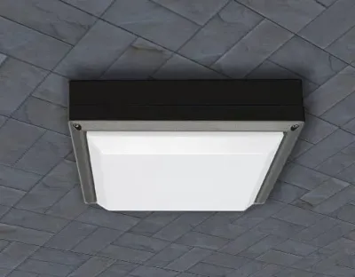 20W LED Wand/Deckenleuchte grau quadratisch Warm Weiß / 2700-3200K 900lm 230VAC IP54 120Grad — Bild 2