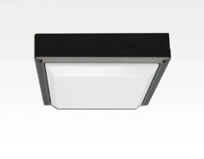 20W LED Wand/Deckenleuchte grau quadratisch Warm Weiß / 2700-3200K 900lm 230VAC IP54 120Grad