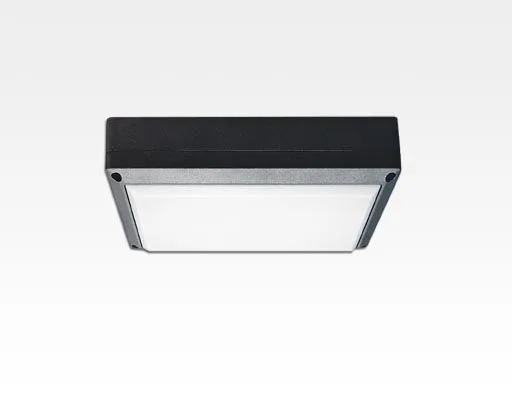 5W LED Wand/Deckenleuchte anthrazit rechteckig Warm Weiß / 2700-3200K 225lm 230VAC IP54 120Grad