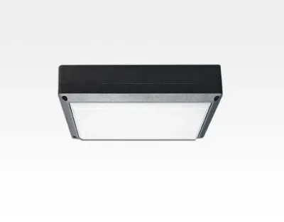 5W LED Wand/Deckenleuchte anthrazit rechteckig Warm Weiß / 2700-3200K 225lm 230VAC IP54 120Grad
