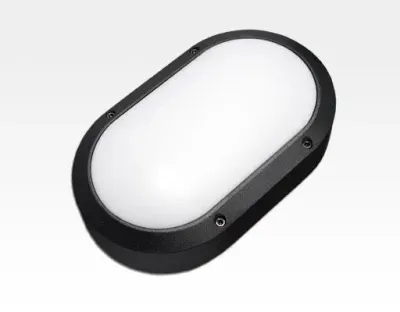 5W LED Wand/Deckenleuchte anthrazit oval Warm Weiß / 2700-3200K 225lm 230VAC IP54 120Grad — Bild 3