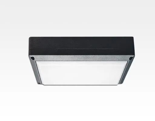 9W LED Wand/Deckenleuchte anthrazit rechteckig Warm Weiß / 2700-3200K 405lm 230VAC IP54 120Grad -Ausstellungsstück mit kleinen Schönheitsfehler